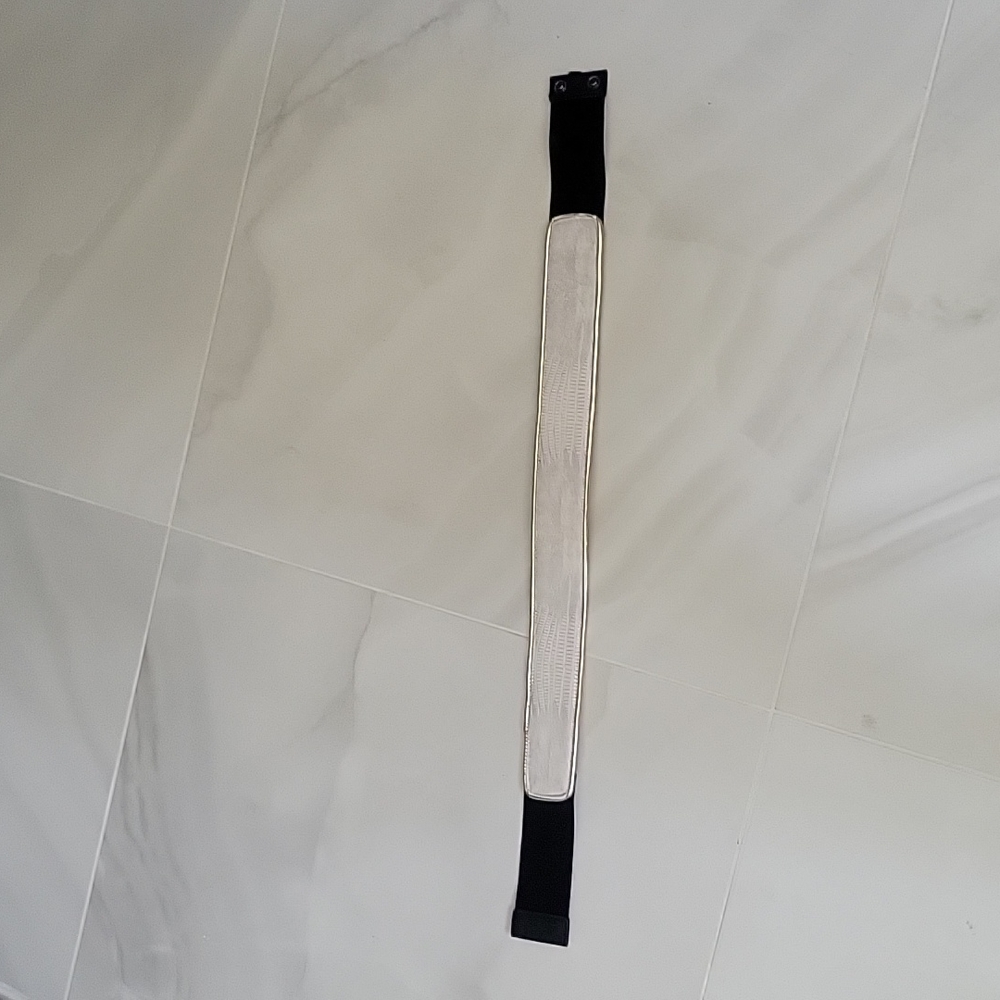 BCBG Exotic Waist Belt - White Snakeskin